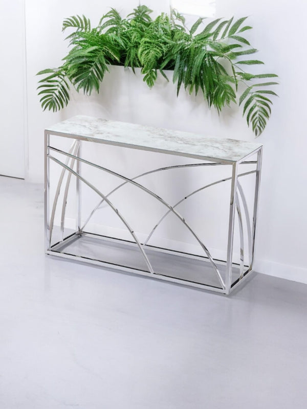 Console Geo Pied Argent