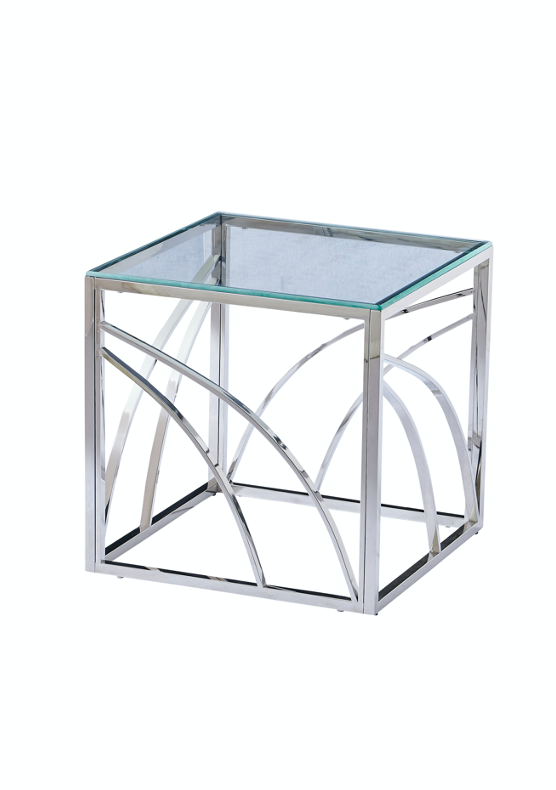 Gueridon Geo Pied Argent