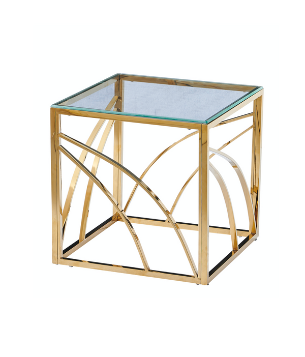 Gueridon Geo Pied Dore
