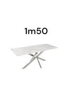 Table Rectangulaire Olivia 1m50 Pied Argent