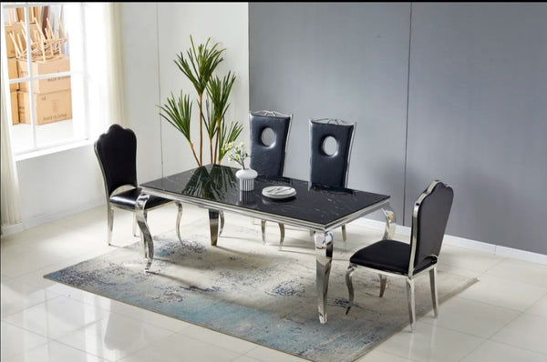 Table Baroque 1m80 Pied Argent