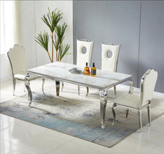 Table Baroque 1m80 Pied Argent