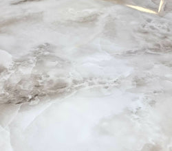 Table Olivia Rond Pied Argent