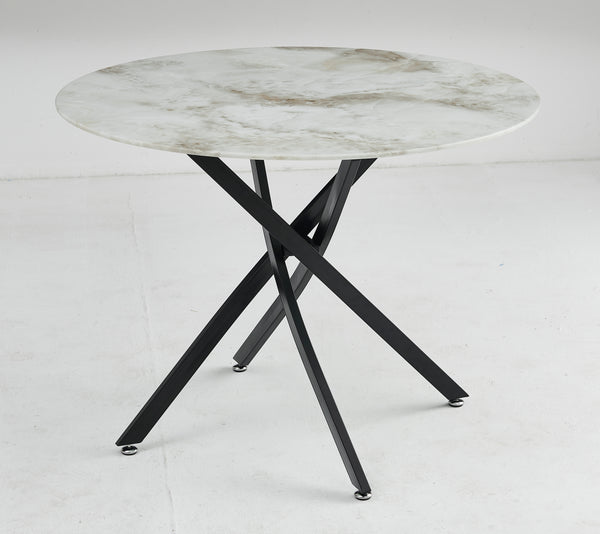 Table Olivia Rond Pied Noir