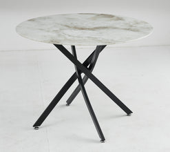 Table Olivia Rond Pied Noir