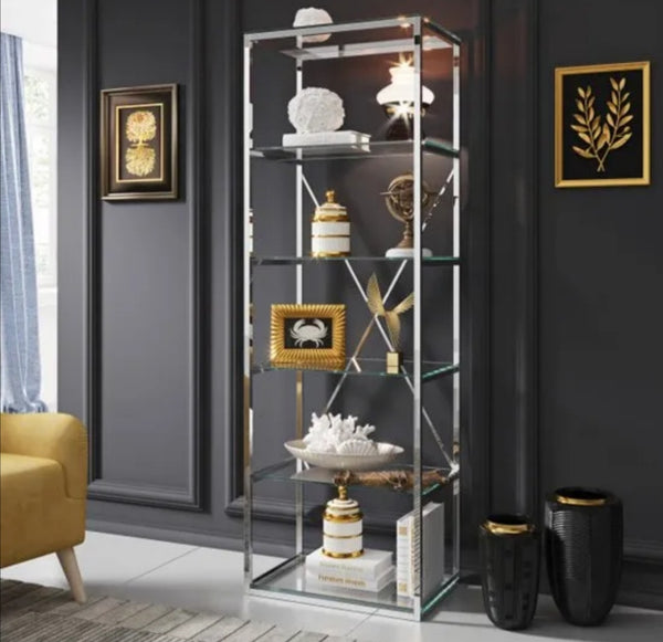 Bibliotheque Arya Inox Transparent 60x40x180 CM