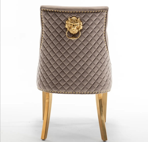 Chaise Lion Pied Gold