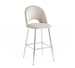 Chaise Bar Amelia Pied Argent