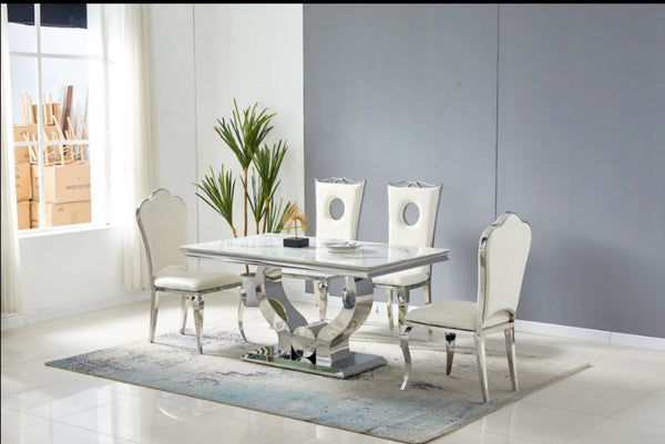 Table Trophee 1m50 Pied Argent