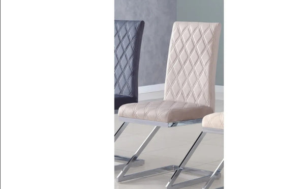 Chaise Cocomat Matelasse Pied Chrome