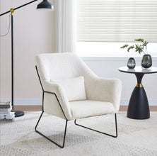 Fauteuil Baska Metal Noir Laine