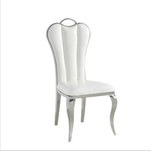Chaise Alice Simili Cuir Pied Argent