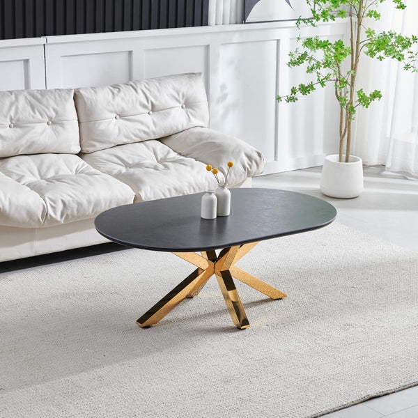 Table Basse Ceramique Ophelia Pied Dore