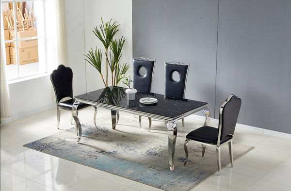 Table Baroque 1m50 Pied Argent