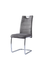 Chaise 103 Velours Pied Argent