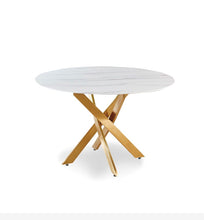 Table Rond Olivia Pied Dore