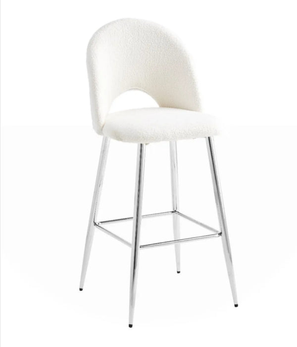 Chaise Bar Amelia Pied Argent