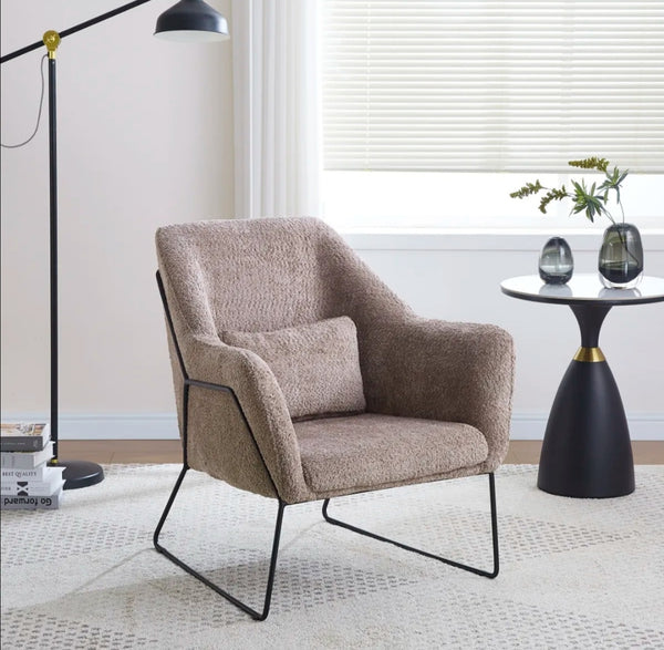 Fauteuil Baska Metal Noir Laine