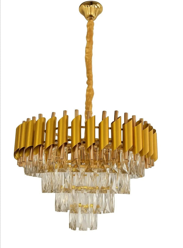 Lustre Lunis En Cristal Avec Cables Reglables 60x60x33 CM