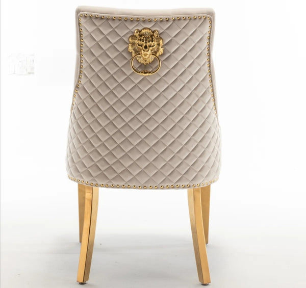 Chaise Lion Pied Gold