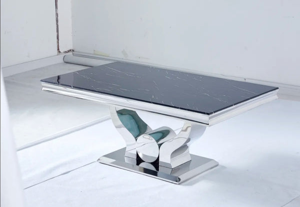 Table Basse Trofy Pied Chrome 120x70x49 CM