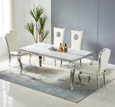 Table Baroque 1m50 Pied Argent