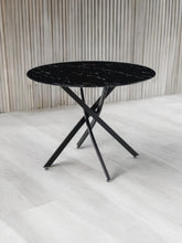 Table Olivia Rond Pied Noir