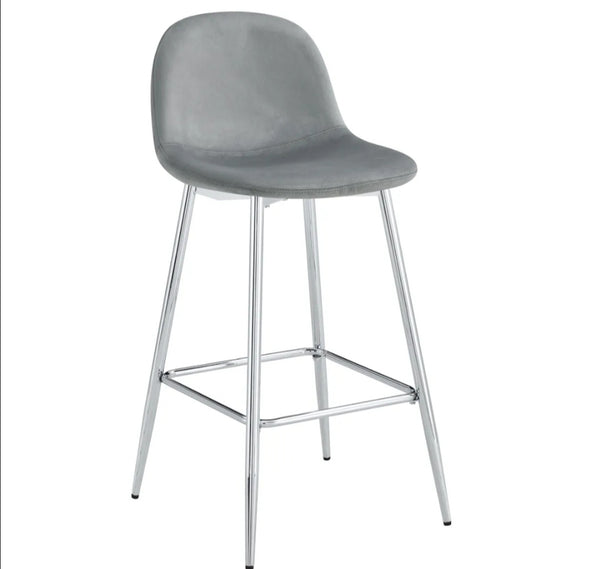 Tabouret de bar scandinave Pied Chrome
