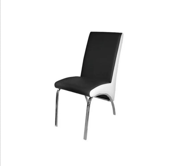 Chaise Fate En Similicuir Noir Blanc