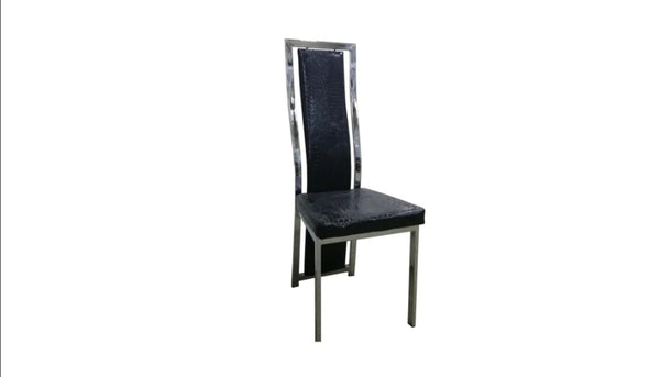 Chaise Dana Similicuir Pied Noir