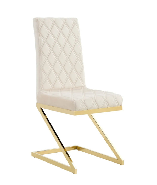 Chaise Cocomat Matelasse Pied Gold