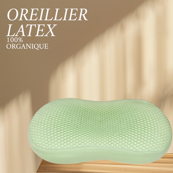Oreiller Latex Vert Alvéolé Memoire