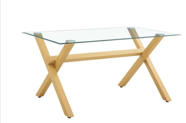 Table Repas Ixe Bois Transparent 180x90x75 CM