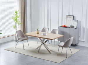 Table Rectangulaire Olivia 1m80 Pied Argent