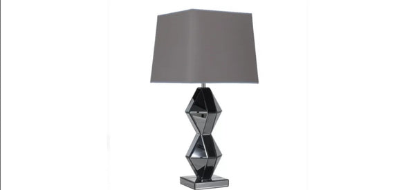 Lampe Brisee "Abat Jour Argent" 38x38x84 CM