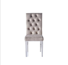 Chaise Nevada Capitonne Avec Boutons Pied Chrome