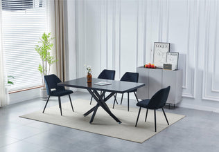 Table Rectangulaire Olivia 1m80 Pied Noir
